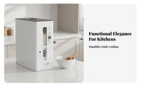 Moisture-Proof Japanese Design Rice Bin Airtight Seal Automatic Rice Dispenser Single-Press Dispensing