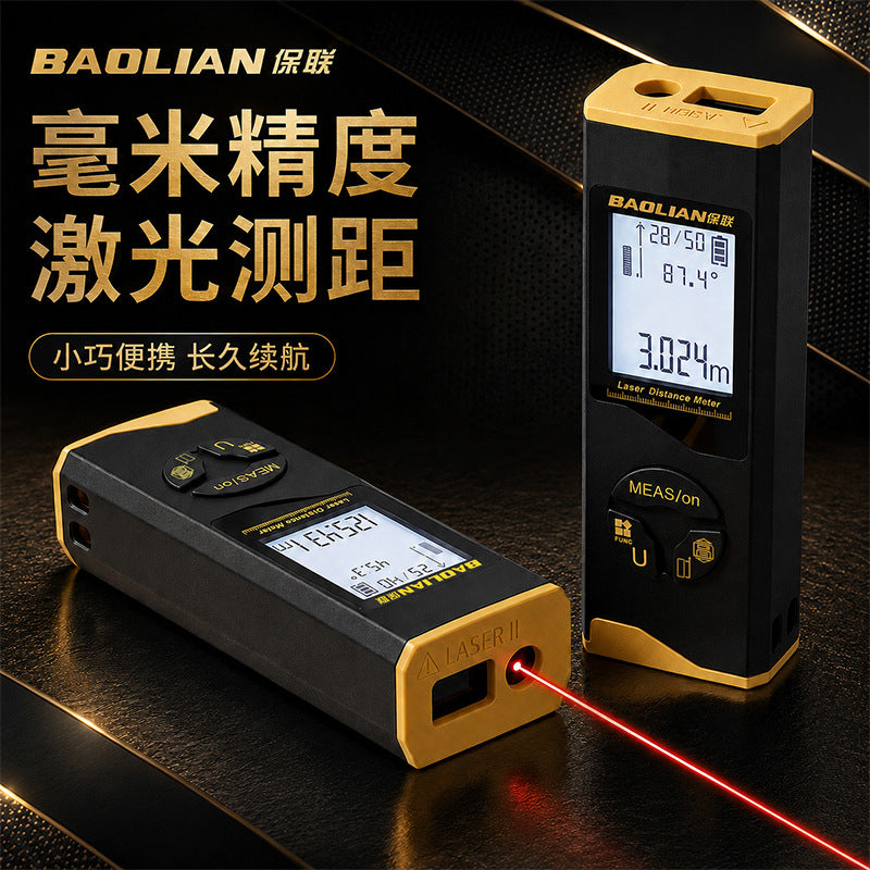 Mini Laser Distance Meter Handheld Infrared Measuring Ruler for Home Renovation High Precision