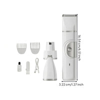 Pet Clippers with Nail Rechargeable Electric Pet Nail Trimmer Cordless Dog Hair Trimmer with Attachments Cats