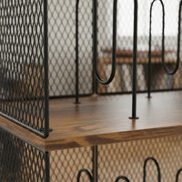 Three-Tier Vinyl Album Stand Easy Assemble 3 Shelf LP Organizer Exposed Mesh