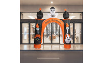 Halloween Archway Decoration Outdoor Inflatable Archway with Skeleton Yard Halloween Inflatable for Homeowners