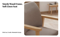 Upholstered Armchair Sturdy Frame Dining Seat Ergonomic Support for Reading Nook
