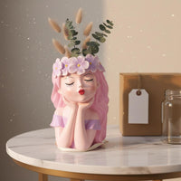 Fairy Vase Creative Design Dried Flower Holder Cute for Tv Cabinet