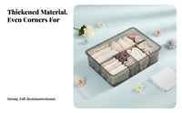 Divided Underwear Box transparent Lidded Compartment container Transparent View