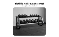 Heavy-Duty Hexagonal Dumbbell Rack Space-Saving Dumbbell Storage Rack Stable Construction 3 Tier Weight Stand Anti-Scratch Coating for Bodybuilders, Home Gym
