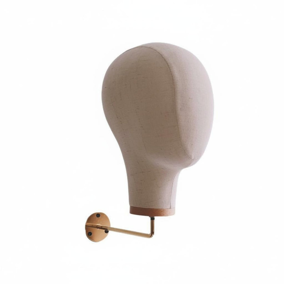 Wall Mounted Mannequin Head Easy Assembly Linen Hat Display Stand Professional Design Textile Mannequin Head for Retailers, Retail Store, Closet