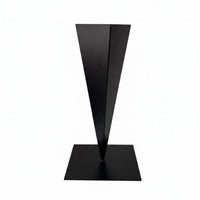 Black Iron Vase Modern Design Triangle Vase Stable Base