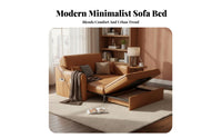 Pull-Extendable Sofa Bed Multi-Functional Tri-Function Transformable Loveseat Space-Saving Design Firm Support Foam for Students