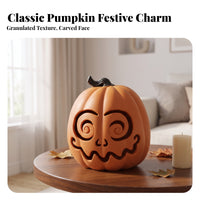 Decorative Pumpkin Light Festive Jack-O'-Lantern Light Spooky Pumpkin Lamp Speckled for Home Decor, Halloween Parties, Bar Displays