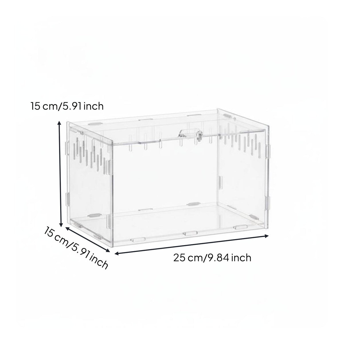 Transparent Reptile Enclosure 360° Panoramic View Clear Reptile Habitat Easy Assembly Clear Acrylic Terrarium for Arachnid Enthusiasts