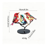 Bird on Branch Ornament Easy to Clean Compact Hummingbird Craft Statue