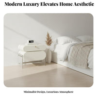 S-Shaped statement Table Modern aesthetic Nightstand Transparent Look for Young Adults