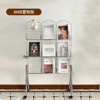 Nordic Style Iron Shelving Unit, DIY Assembly, Electroplated