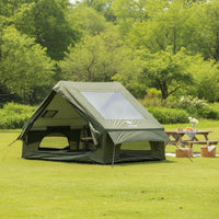 Quick Setup Inflatable Cabin Tent Waterproof Inflatable Tent Glamping Ventilated for Campers, Picnics