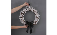 Skeleton Wreath Spooky Cranium Wreath Halloween Door Hanger for Porch, Wall, Mantel