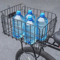 Folding Rear Bike Basket Foldable Design for Grocery Shopping, Commuting
