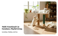 Wear-Resistant Cat clawing Pole with orb long-lasting Furniture Protector Low-Shedding Pet Supply Includes Dangling Toy for Indoor, Living Room, Home