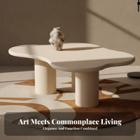 Mushroom-Shaped Table Cream aesthetic Household Furniture Round surface Modern Aesthetic for Decor lovers, Living Room, Office