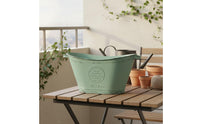 Decorative Metal Flower Tub Handles Rustic Metal Container Weather-Resistant