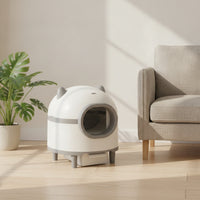 Large Capacity Smart Litter Box with App Control Safe Pet Supply for Living Room