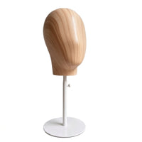 Mannequin Head with Stand Detachable Hairpiece rack with Wooden Base-Grain for Retailers