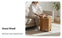 Hexagonal Wood Block Table Japanese Minimalist Design Stool No Assembly Required Multifunctional for Interior Designers, Adults