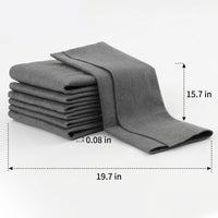 Highly Absorbent Microfibre Cloth, Dark Gray Microfibre Towel for Glass Panes and Glass, Stitched Border Cleaning Tool for Kitchens