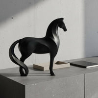 Geometric Horse Sculpture Dynamic Pose Resin Horse Ornament Collectible