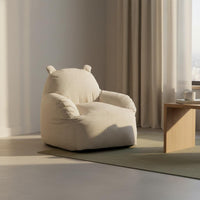 Children's Reading Corner Chair Removable and Washable Cover Young Child Bear Ear Sofa Low Seat Design Kids' Corduroy Armchair for Infants, Playroom