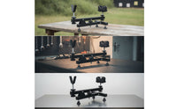Targeting Rest with Y-Fork Cradle Adjustable Steel Support Stand with Padded Block Bench-Style for Marksmen, Workbench