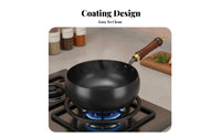 Handmade Iron Wok Space-Saving Size Small Iron Wok Small Stir-Fry Pan Fast Heating Single Serving Cooking Pot Multi-Functional