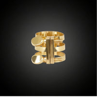 Alto Sax Instrument Mouth Component Ligature Gold-Colored Alto Saxophone Ligature Compact for Concerts