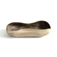 Wooden Tray with Freeform Shape Artisanal Decorative Tray Smooth for Entryway