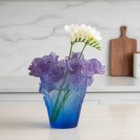Colored Glass Blossom Vase Gift Box Included Blossom Arrangement Sculpture Fade