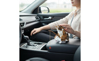 Fishing Cat Figurine Adorable Car Dashboard Cat Artistic Adornment Resin Kitten Statue for Air Vent