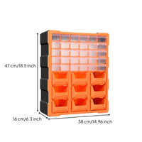 Screw Storage Box Easy Reach Small Parts Organizer 39 Grids for DIY Enthusiasts