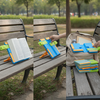 Foldable Frosted Reading Stand for Books and Tablets, Portable Desktop Book Holder for Students