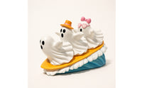 Whimsical Ghost Ornament with Sculpted Base Cute Ghost Figurine Playful Mini for Halloween Party