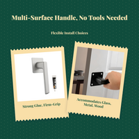 Matte black door handle, easy install