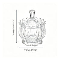 Crystal Candy Bowl Easy to Clean Glass Candy Jar Faceted Design for Living Room