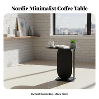 Dual-panelPanel Base Table Modern Design Nightstand Minimalist Design