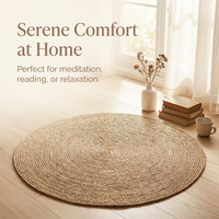 Oval Handwoven Jute Mat, Braided Jute Round Rug, Jute Floor Mat for Entryway, Bohemian Decor Enthusi - Image 9