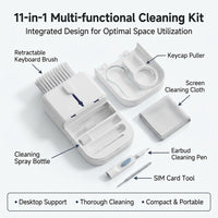 11-in-1 Computer Keyboard Cleaning Kit Multi-Function Electronics Cleaning Brush Set