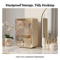 Desktop Cosmetic Cabinet With Drawers Multi-Compartment Storage Box for Students