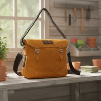 Long-Lasting Leather Tool Bag with Shoulder Strap Structured Tool Bag with Shoulder Strap Large Multi-Purpose for Job Sites