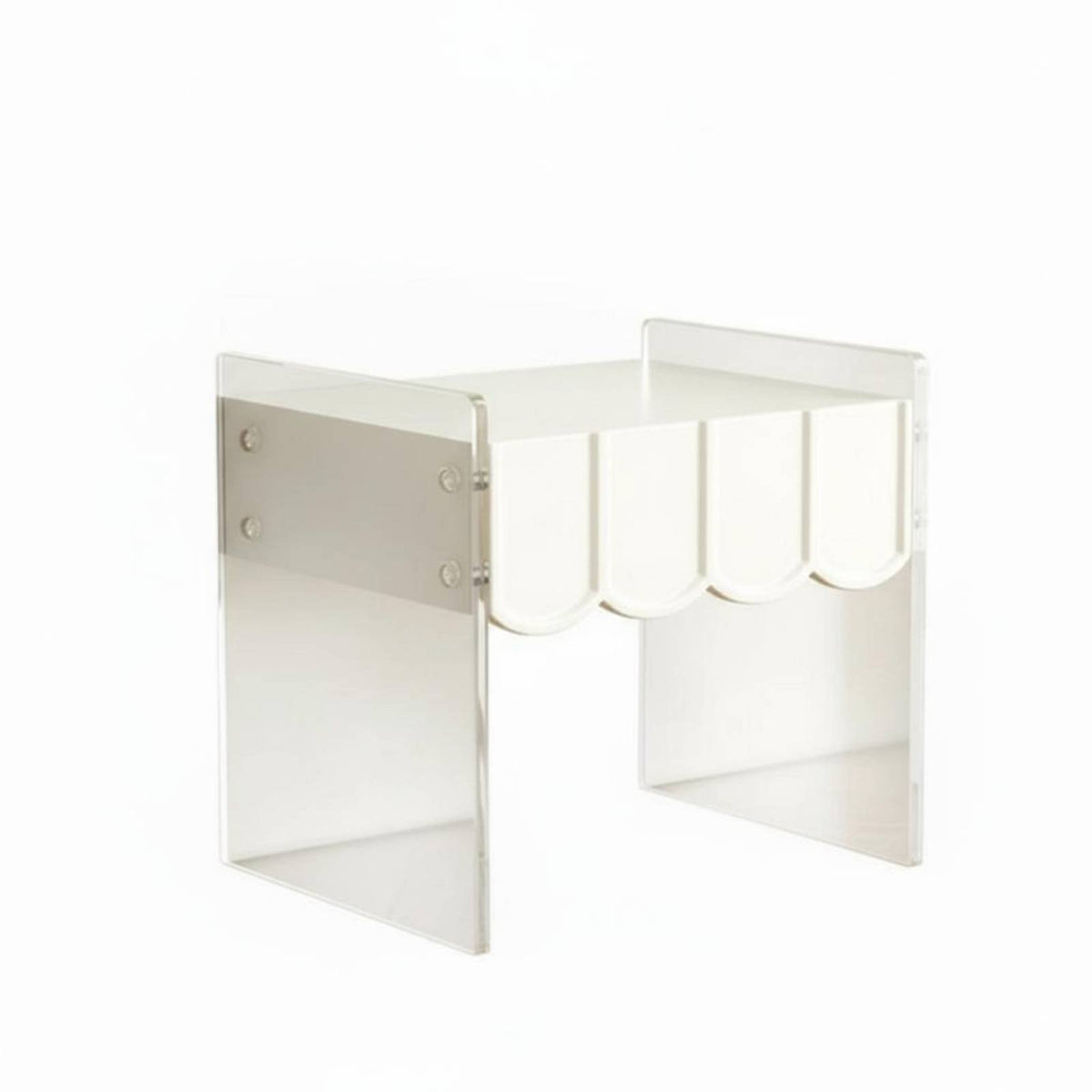 Clear C-Shaped Table Modern design Nightstand Multi-Functional for Entryway