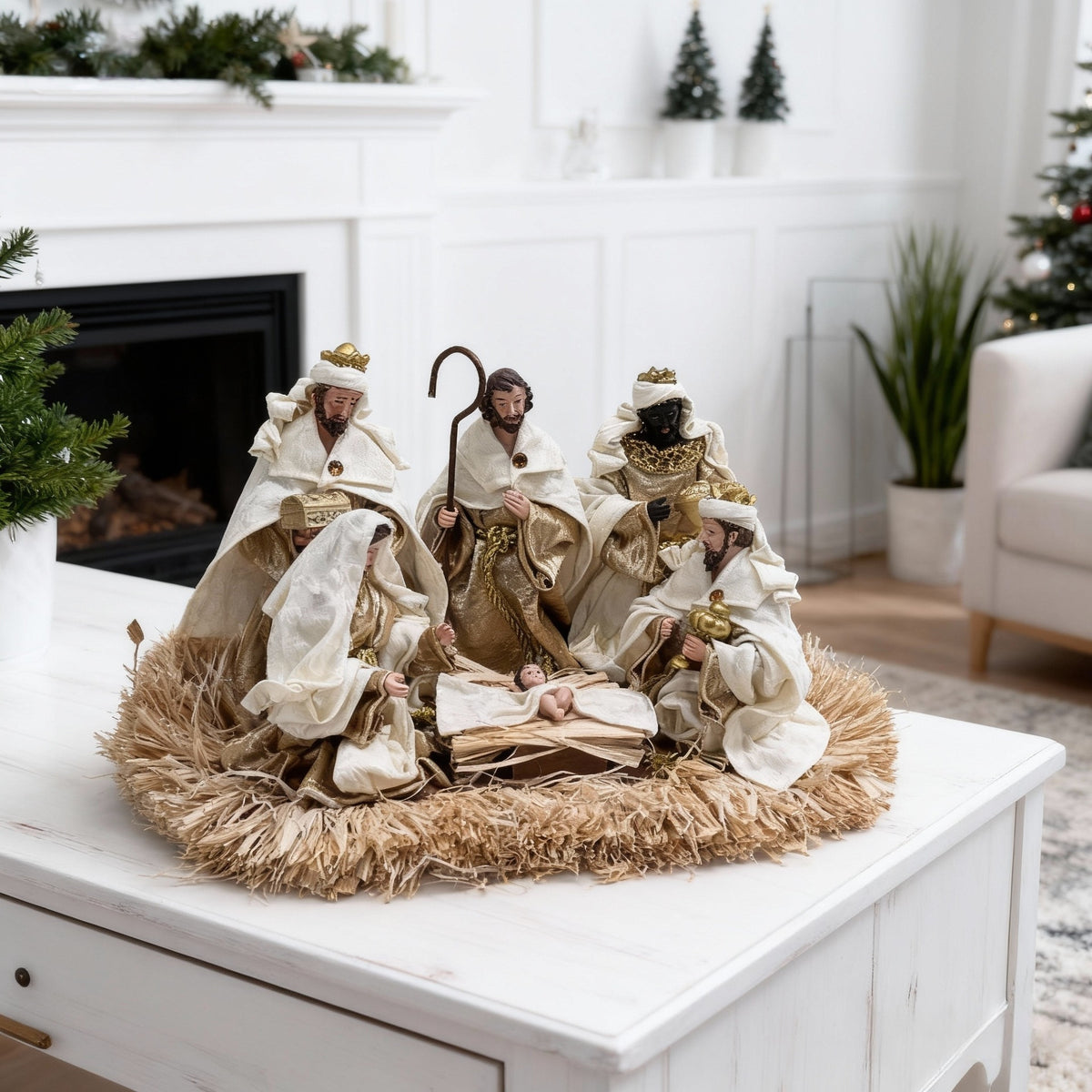 Resin Nativity Scene Christmas Ornament for Holiday Decor