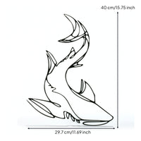 Metal Wall Art Decor Ocean-Inspired Metal Wall Hanging Stylish for Living Room