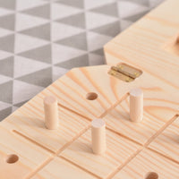 Folding Textured Board Foldable Sensory Board with Pegs Unfinished Sensory Fidget Tool for Young Children, Kids, Homeschooling