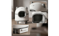 Large Capacity Smart Litter Box with App Control Safe Pet Supply for Living Room